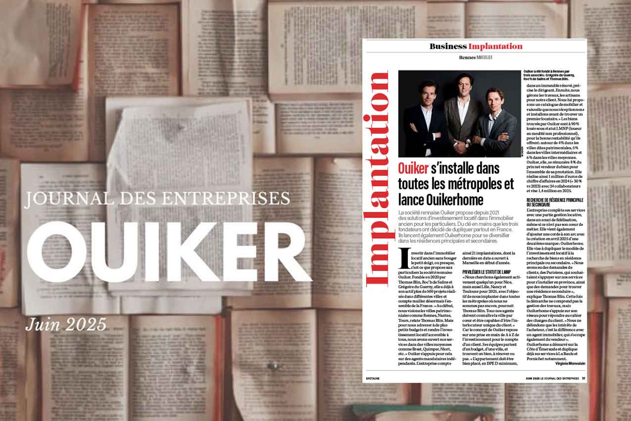 Ouiker dans le Journal des Entreprises