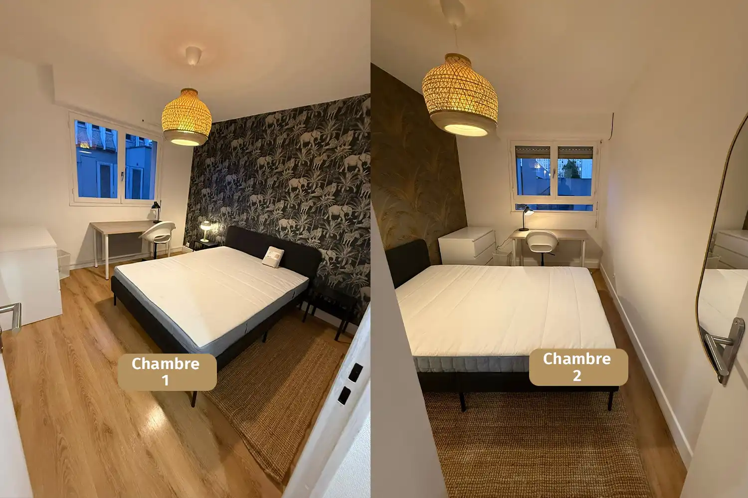 photo d'un appartement pour de l'investissement locatif à Orléans - comparatif avant et après travaux