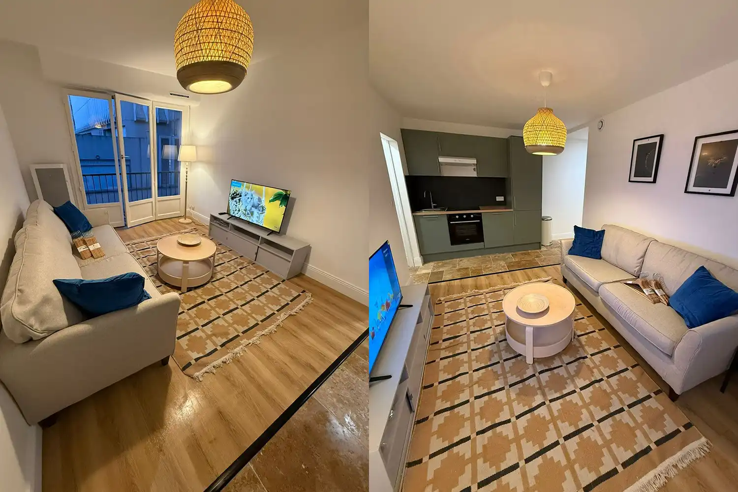 photo d'un appartement pour de l'investissement locatif à Orléans - comparatif avant et après travaux