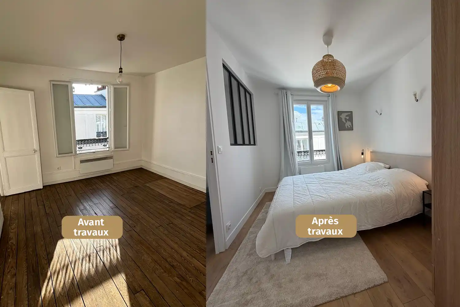 Photo d'une rénovation d'appartement pour un investissement locatif à Paris