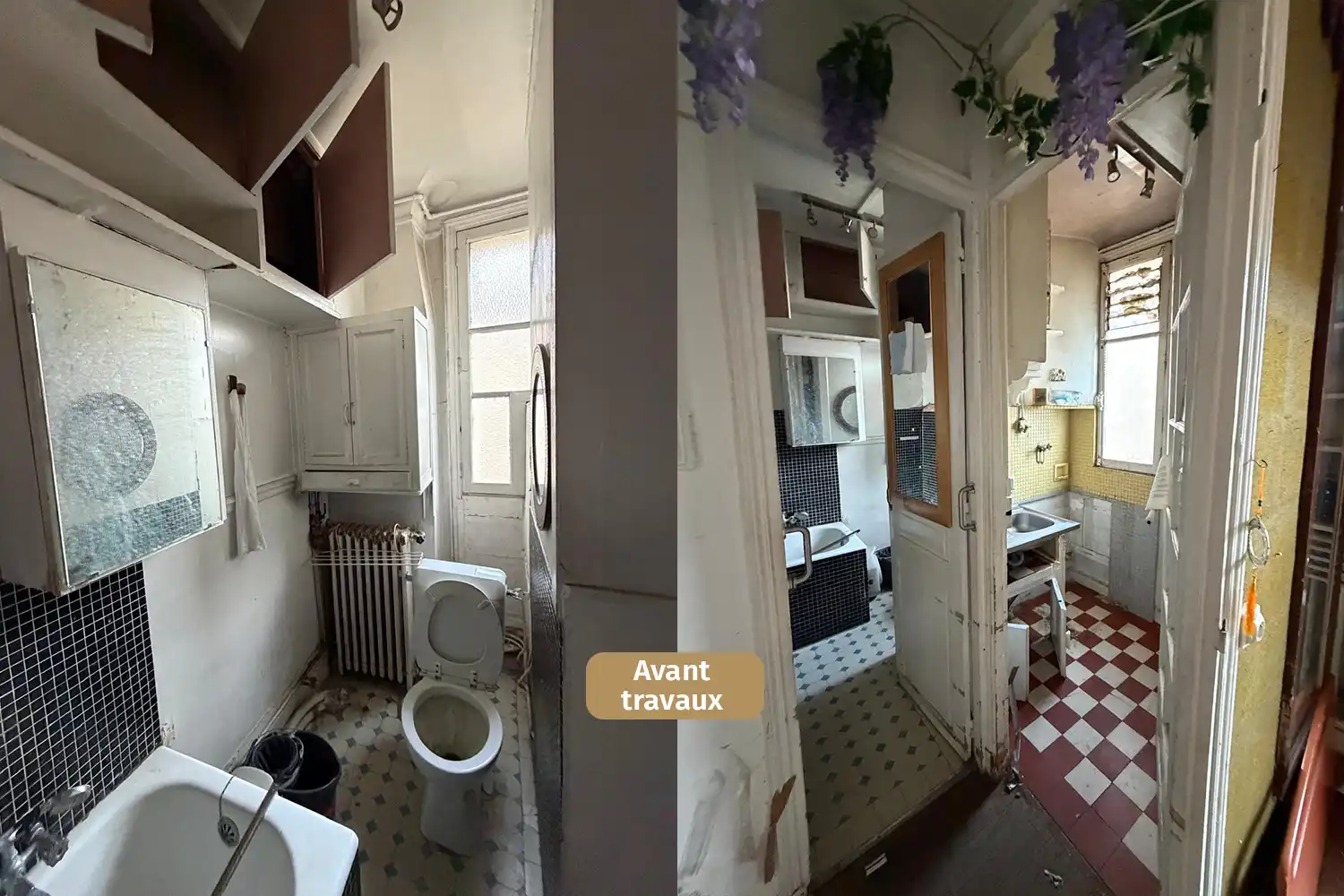 Photo d'un investissement locatif à Paris dans le 14eme arrondissement, avant travaux de rénovation