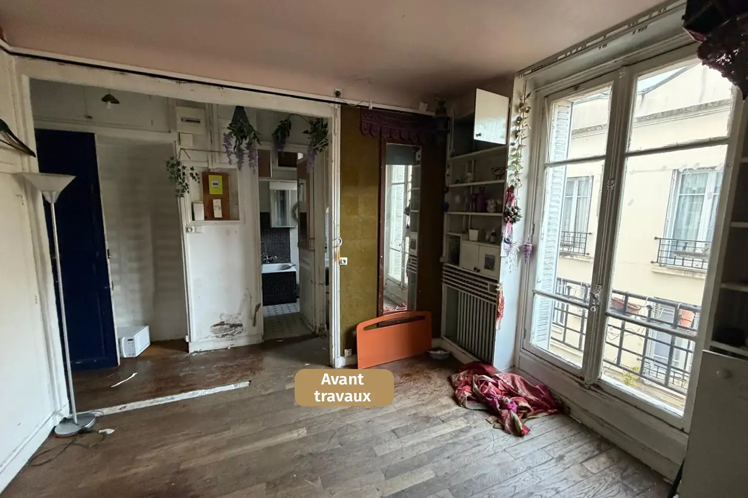 Photo d'un investissement locatif à Paris dans le 14eme arrondissement, avant travaux de rénovation